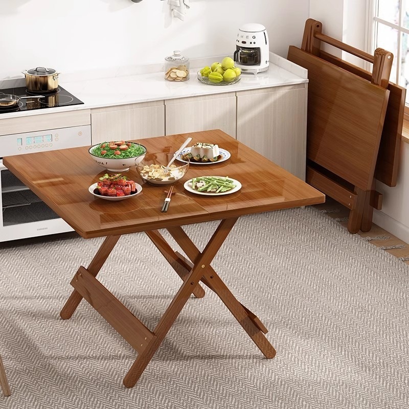 Commercial Kitchen Rental - Solid Wood Foldable Dining Table Portable