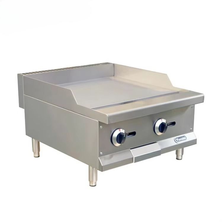 Commercial Kitchen Griddle - 24'' Flat Griddle Gas Hamburger Commercial