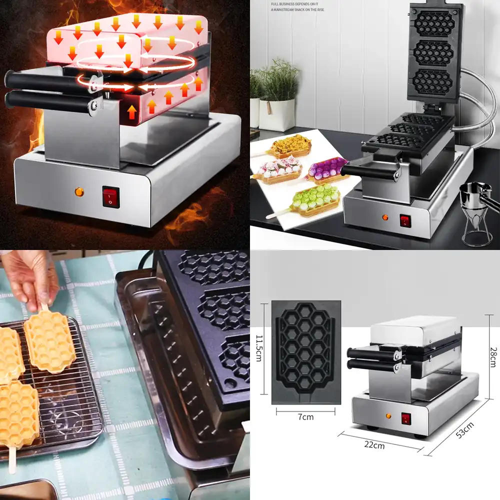 Commercial Kitchen Machinery - Commercial Electricity Kitchen Waffle Machine Honeycomb
