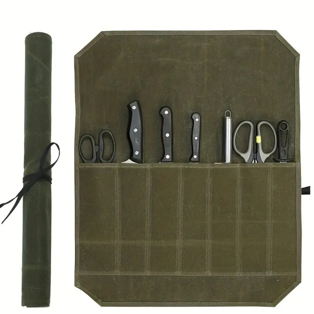 Wet Wax Canvas Knife Storage B - Commercial Kitchen Knife Holder review and price
