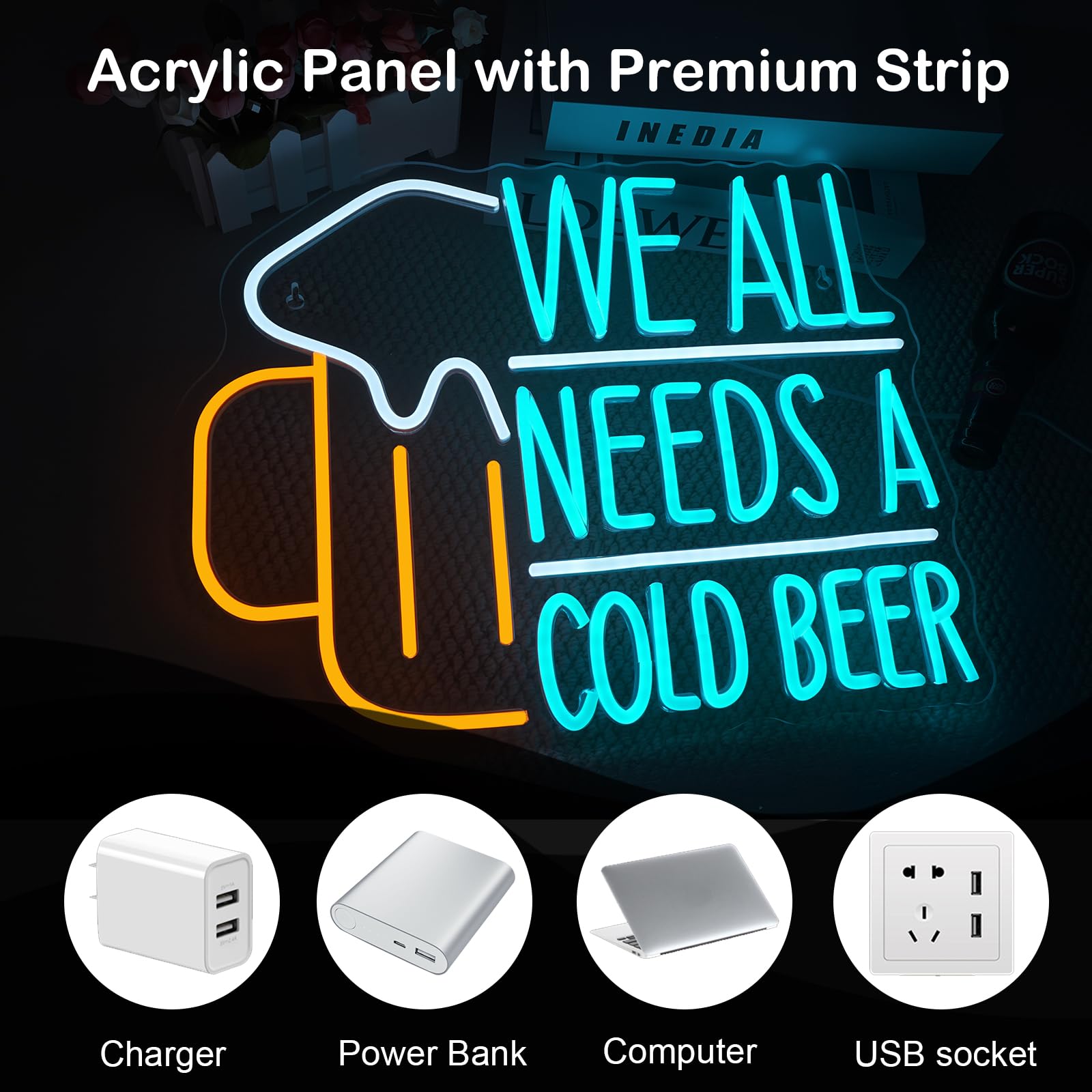 Beer Neon Sign LED Light Sign  - Commercial Kitchen Needs review and price