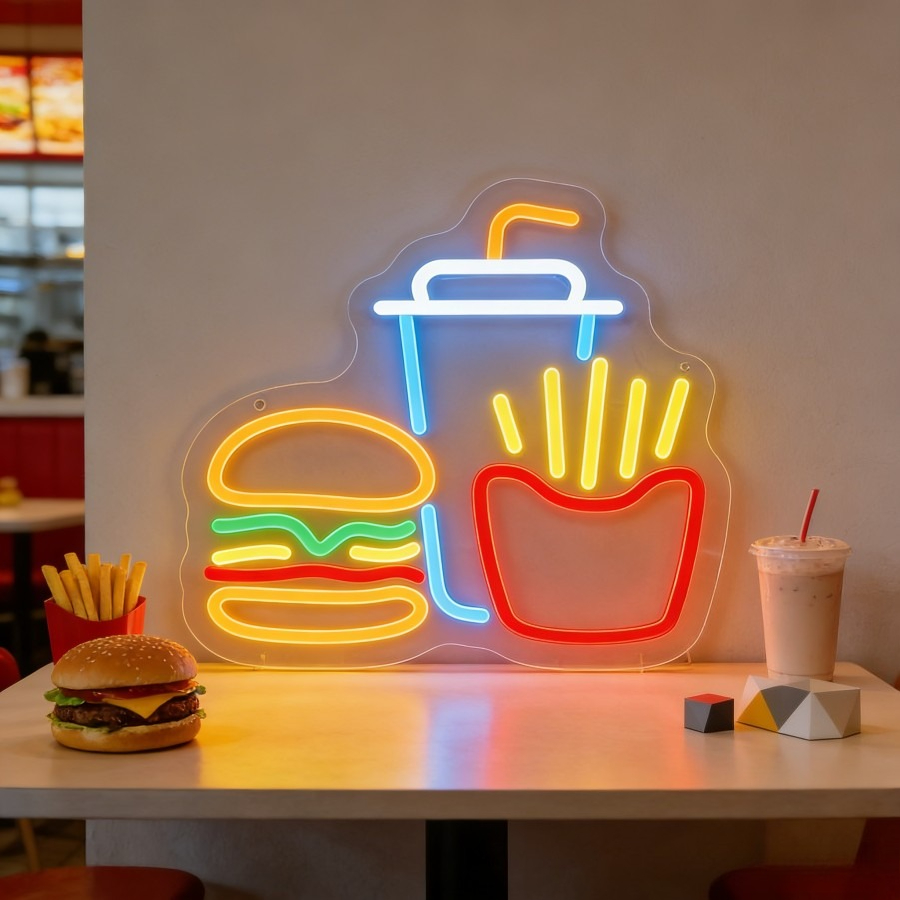 Burger Fries Drink Fast Food L - Commercial Kitchen Light review and price